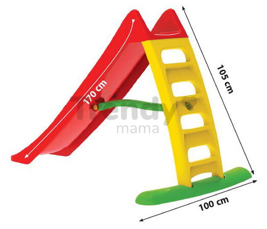 Šmykľavka Speed Dohány červená dĺžka 170 cm nosnosť 25 kg od 24 mes