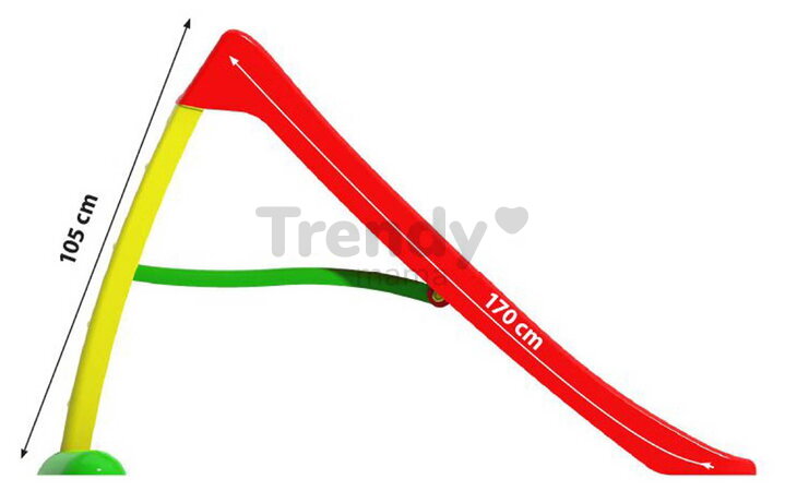 Šmykľavka Speed Dohány červená dĺžka 170 cm nosnosť 25 kg od 24 mes