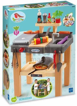 Záhradná kuchynka s grilom a pizzeria Garden&Seasons Summer Kitchen Écoiffier 27 dielov od 18 mes