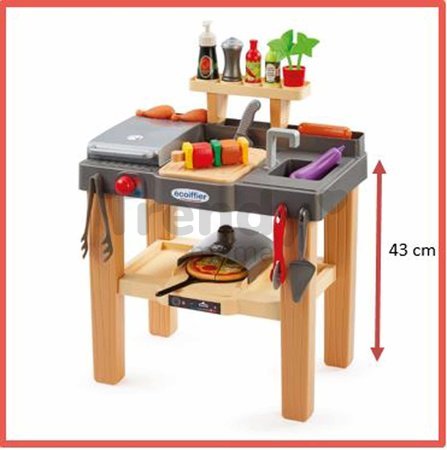 Záhradná kuchynka s grilom a pizzeria Garden&Seasons Summer Kitchen Écoiffier 27 dielov od 18 mes