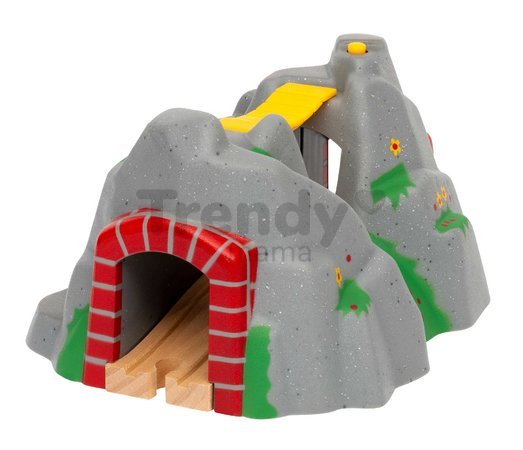 Drevený tunel so zvukmi Tunel Adventure Tunnel BRIO elektronický s mostom od 3 rokov BRIO4814