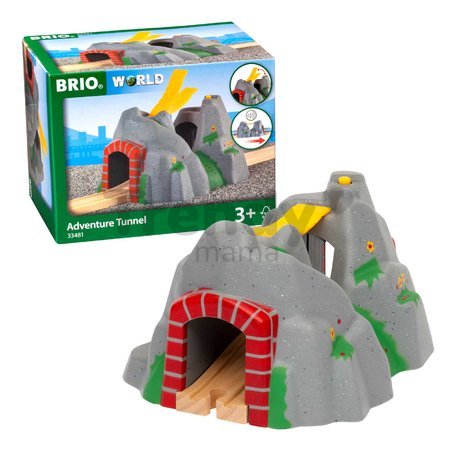 Drevený tunel so zvukmi Tunel Adventure Tunnel BRIO elektronický s mostom od 3 rokov BRIO4814
