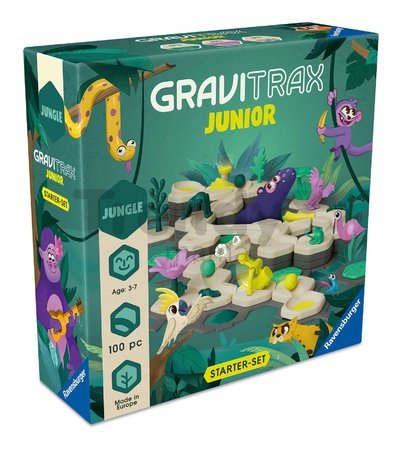Guľôčková dráha Džungľa Štartovacia sada Starter Set Jungle Junior GraviTrax 100 dielikov s figúrkami zvieratiek