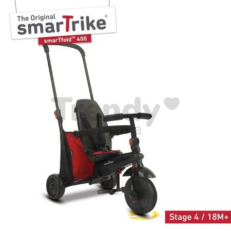Trojkolka skladacia smarTfold 7v1 400 TouchSteering smarTrike kompaktná s EVA kolesami červená od 9 mes