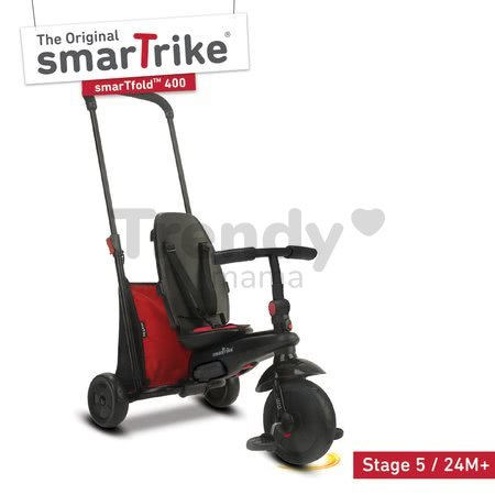 Trojkolka skladacia smarTfold 7v1 400 TouchSteering smarTrike kompaktná s EVA kolesami červená od 9 mes