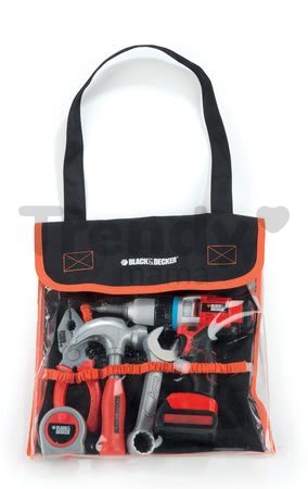 Pracovné nástroje Black&Decker Smoby v taške s mechanickou vŕtačkou 6 kusov