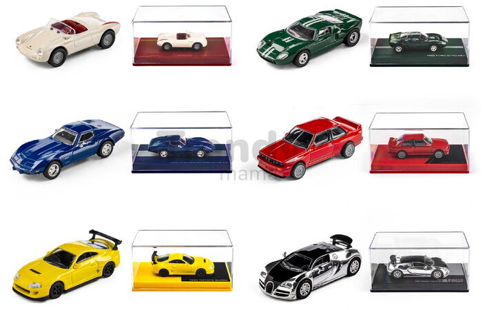 Mașinuță Collection Series Majorette mașinuță metalică în cutie de expunere, cu roți din cauciuc; lungime 7,5 cm; scara 1:64