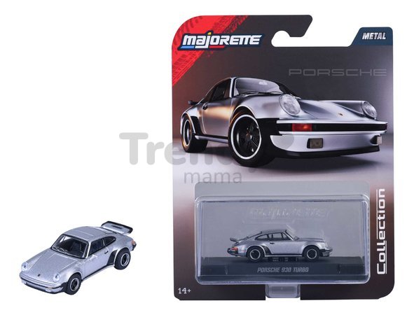 Autíčko v boxe Porsche 930 Turbo 1975 Majorette kovové s gumenými kolieskami dĺžka 7,5 cm 1:64