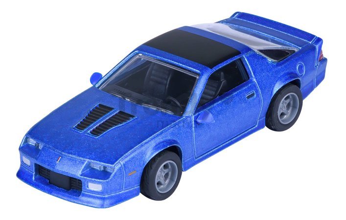 Autíčko v boxe Chevrolet Camaro 1985 Majorette kovové s gumenými kolieskami dĺžka 7,5 cm 1:64