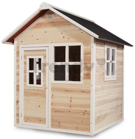 Domček cédrový Loft 100 Natural Exit Toys s vodeodolnou strechou prírodný