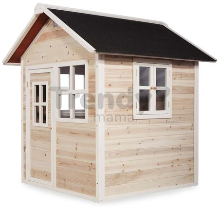 Domček cédrový Loft 100 Natural Exit Toys s vodeodolnou strechou prírodný