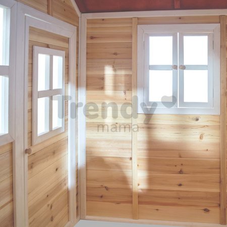 Domček cédrový Loft 100 Natural Exit Toys s vodeodolnou strechou prírodný
