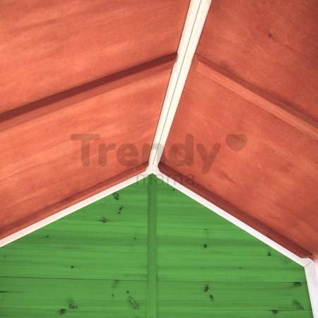Domček cédrový Loft 100 Green Exit Toys s vodeodolnou strechou zelený