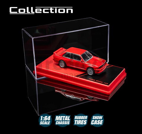 Mașinuță Collection 1986 BMW M3 Majorette mașinuță metalică în cutie de expunere, cu roți din cauciuc; lungime 7,5 cm; 1:64