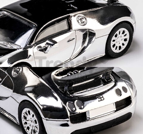 Autíčko Collection 2005 Bugatti Veyron 16.4 Majorette kovové vo výstavnom boxe s gumenými kolieskami dĺžka 7,5 cm 1:64 MJ5001030