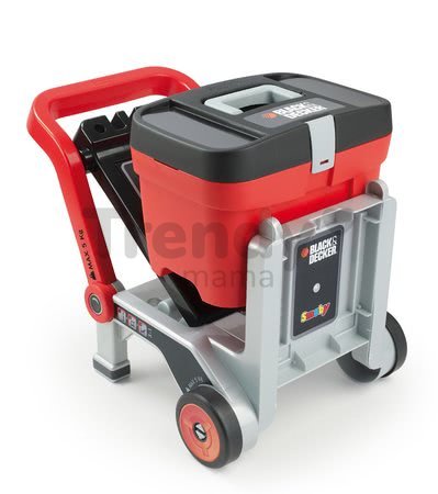 Pracovný vozík Black&Decker Devil Workmate 3v1 Smoby a kufrík s náradím Tooly