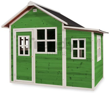Domček cédrový Loft 150 Green Exit Toys veľký s vodeodolnou strechou zelený
