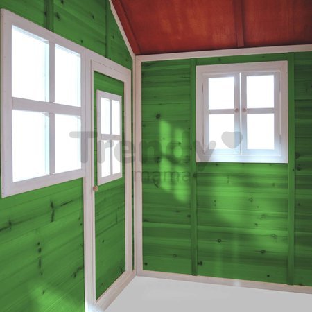 Domček cédrový Loft 150 Green Exit Toys veľký s vodeodolnou strechou zelený
