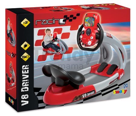 Pretekársky trenažér V8 Driver Smoby elektronický so zvukom