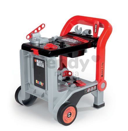 Pracovný vozík Black&Decker Devil Workmate 3v1 Smoby s náradím a 18 doplnkami