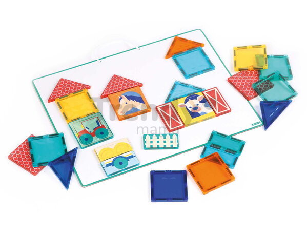 Magnetická stavebnica Magnetic Building Board Ludi s tabuľou 27 dielov LU50052