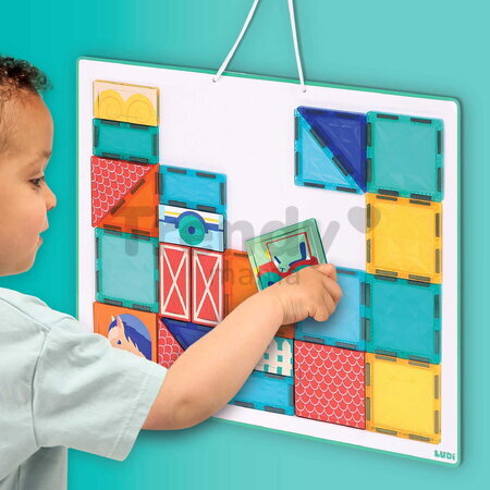 Magnetická stavebnica Magnetic Building Board Ludi s tabuľou 27 dielov LU50052