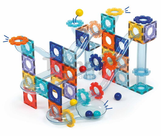 Magnetická stavebnica guličková dráha Magnetic Circuit Ludi 80 dielov LU50055
