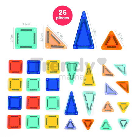Magnetická stavebnica Magnetic Mini Ludi 26 dielov