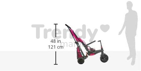 Trojkolka skladacia smarTfold 400S Pink 6v1 smarTrike TouchSteering ružová kompaktná s EVA kolesami od 9 mes