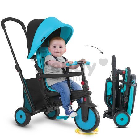 Tricikli összecsukható smarTfold 6in1 300 Plus TouchSteering smarTrike EVA kerekekkel kék 10 hó-tól