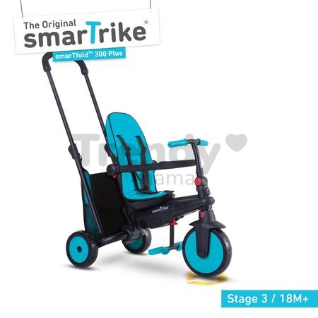 Tricikli összecsukható smarTfold 6in1 300 Plus TouchSteering smarTrike EVA kerekekkel kék 10 hó-tól
