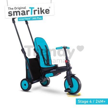 Tricikli összecsukható smarTfold 6in1 300 Plus TouchSteering smarTrike EVA kerekekkel kék 10 hó-tól