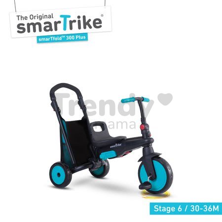 Tricikli összecsukható smarTfold 6in1 300 Plus TouchSteering smarTrike EVA kerekekkel kék 10 hó-tól