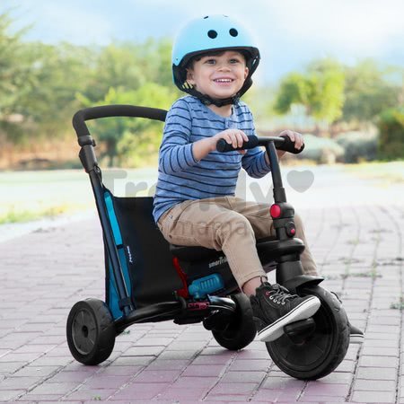 Trojkolka skladacia smarTfold 400S Blue 6v1 smarTrike modrá TouchSteering kompaktná s EVA kolesami od 9 mes