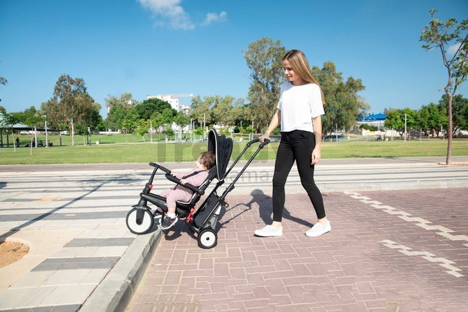 Trojkolka skladacia a sklápateľná smarTfold 6v1 Black smarTrike 300 Plus Touchsteering kompaktná s EVA kolesami od 10 mes