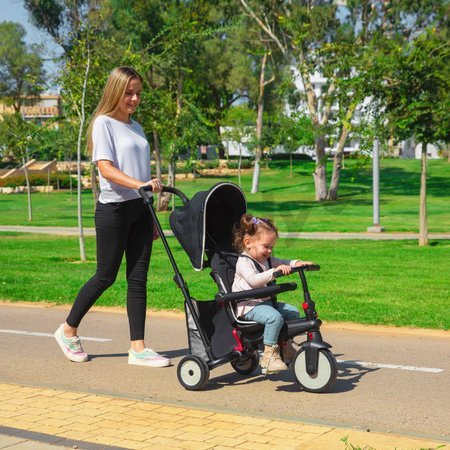 Trojkolka skladacia a sklápateľná smarTfold 6v1 Black smarTrike 300 Plus Touchsteering kompaktná s EVA kolesami od 10 mes