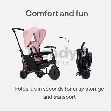 Trojkolka a kočík skladacia 5v1 STR3 Plus Peach smarTrike so sklápateľným sedadlom TouchSteering s EVA kolesami od 10 mes ST5023211