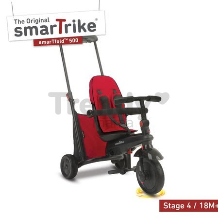 Trojkolka skladacia smarTfold 7v1 500 smarTrike TouchSteering polstrovaná s EVA kolesami červená od 9 mes