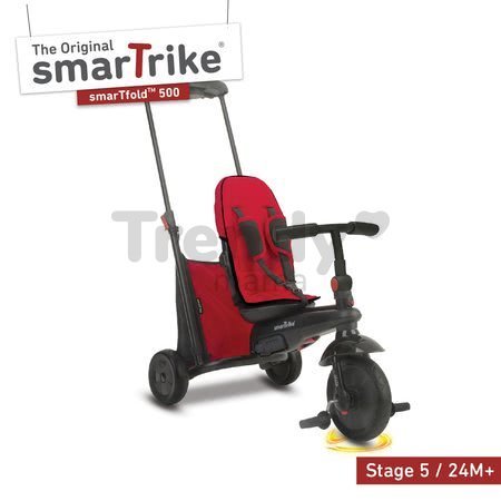 Trojkolka skladacia smarTfold 7v1 500 smarTrike TouchSteering polstrovaná s EVA kolesami červená od 9 mes