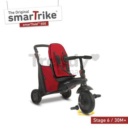 Trojkolka skladacia smarTfold 7v1 500 smarTrike TouchSteering polstrovaná s EVA kolesami červená od 9 mes