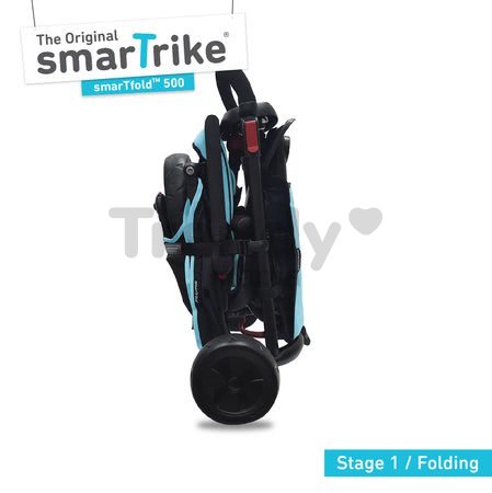 Trojkolka skladacia smarTfold 7v1 500 TouchSteering smarTrike polstrovaná s EVA kolesami modrá od 9 mes