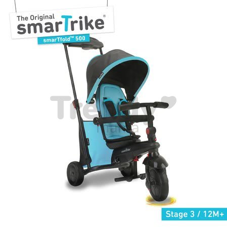 Trojkolka skladacia smarTfold 7v1 500 TouchSteering smarTrike polstrovaná s EVA kolesami modrá od 9 mes