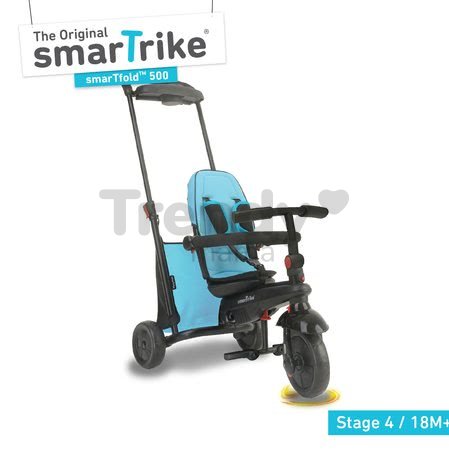 Trojkolka skladacia smarTfold 7v1 500 TouchSteering smarTrike polstrovaná s EVA kolesami modrá od 9 mes