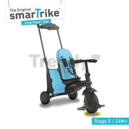 Trojkolka skladacia smarTfold 7v1 500 TouchSteering smarTrike polstrovaná s EVA kolesami modrá od 9 mes