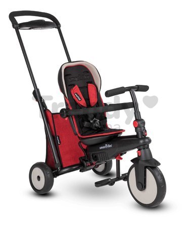 Trojkolka skladacia smarTfold 7v1 500 Stroller Melange smarTrike TouchSteering červená polstrovaná s EVA kolesami od 9 mesiacov ako kočík