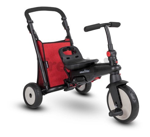 Trojkolka skladacia smarTfold 7v1 500 Stroller Melange smarTrike TouchSteering červená polstrovaná s EVA kolesami od 9 mesiacov ako kočík