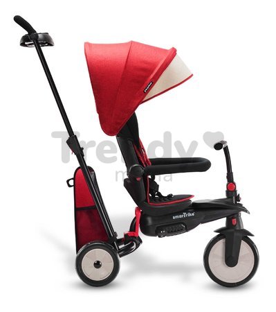 Trojkolka skladacia smarTfold 7v1 500 Stroller Melange smarTrike TouchSteering červená polstrovaná s EVA kolesami od 9 mesiacov ako kočík