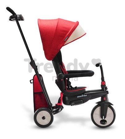 Trojkolka skladacia smarTfold 7v1 500 Stroller Melange smarTrike TouchSteering červená polstrovaná s EVA kolesami od 9 mesiacov ako kočík