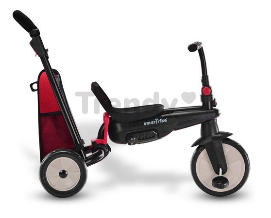 Trojkolka skladacia smarTfold 7v1 500 Stroller Melange smarTrike TouchSteering červená polstrovaná s EVA kolesami od 9 mesiacov ako kočík