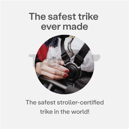 Trojkolka skladacia smarTfold 7v1 500 Stroller Melange smarTrike TouchSteering červená polstrovaná s EVA kolesami od 9 mesiacov ako kočík
